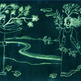 Клён и берёзка