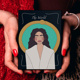 Иллюстрация девушки для колоды карт Таро