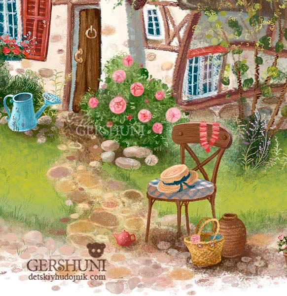 фрагмент картинки "Летний  домик" 