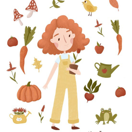 девочка-садовод 