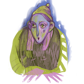 Дева в шапке