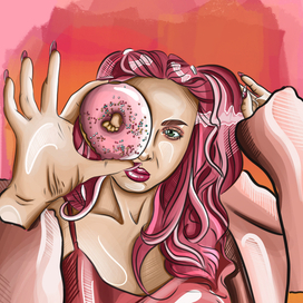 Яркая девушка