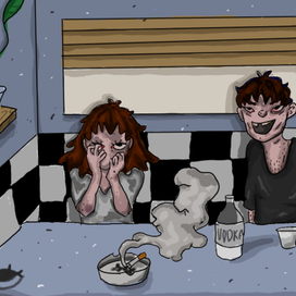 Иллюстрация на песню молчи(кис кис)