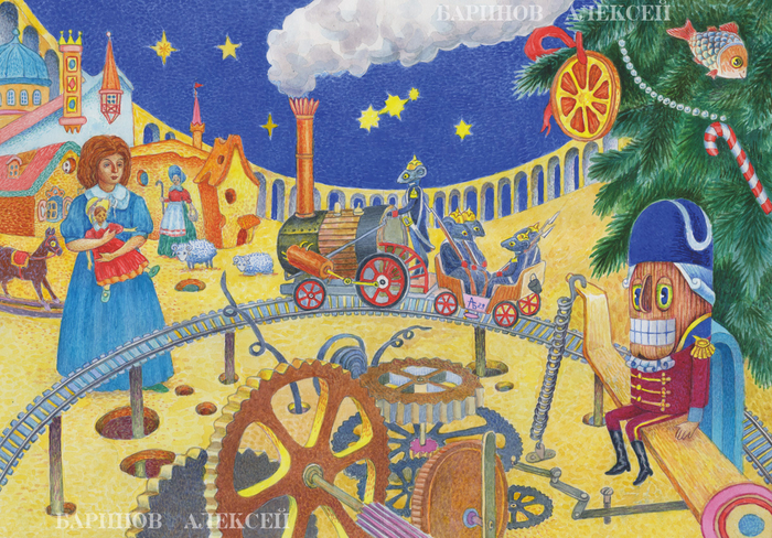 Форзац к сказке Гофмана "Щелкунчик и Мышиный король" 