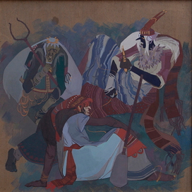 Иллюстрация к русской народной сказке "Финист-ясный сокол"