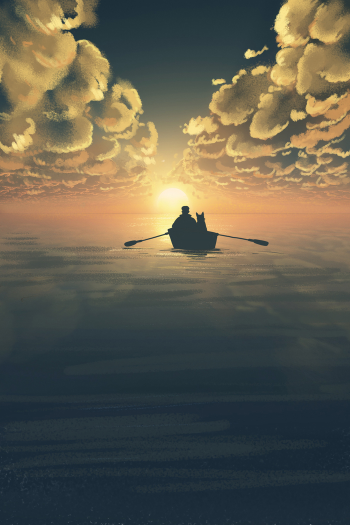 На рассвете.