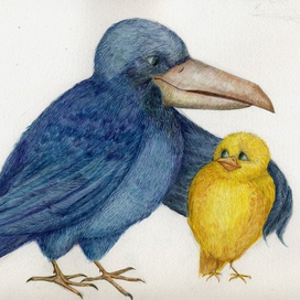 Воронушка и канарейка