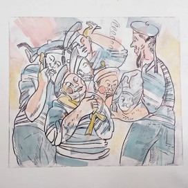 Илл. к рассказу А. Грина " бархатная портьера"