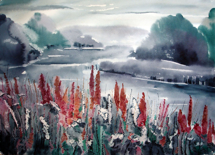 Цветы, колосья, травы... и ночные цикады.