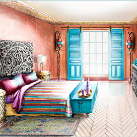 интерьер спальни