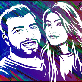 Портрет трафарет