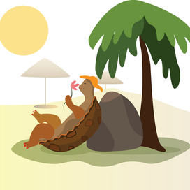 черепашка на курорте