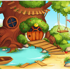 Иллюстрация к детской книге.