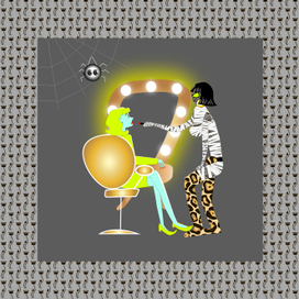 Модная мумия визажист косметолог для ведьм