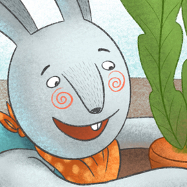 Кролик Морковкин и морковь