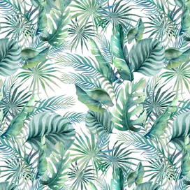 паттерн тропики для форзаца, принта