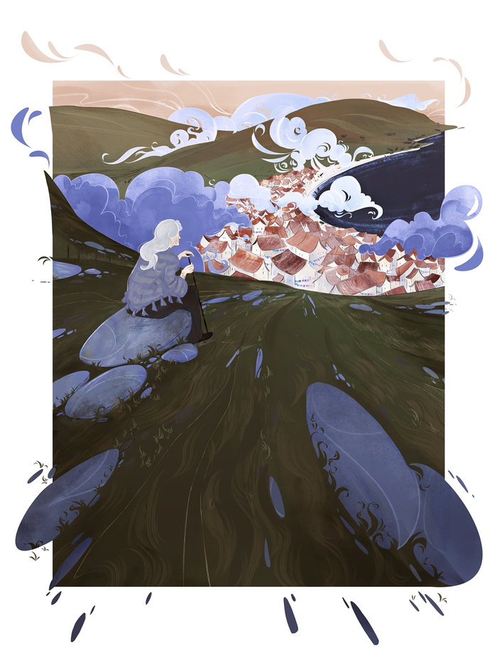 Illustration for Howl's Moving Castle novel | 2