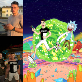 портрет в стиле Рикк и Морти