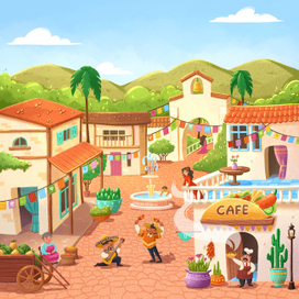 Мексика. Иллюстрация для упаковки