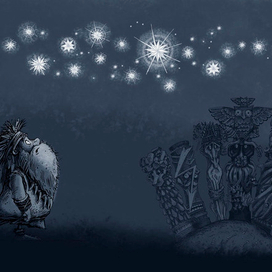 Иллюстрация к книге А. Усачёва «Первобытная история», издательство «Азбука», 2015 г.