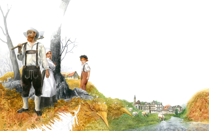 Иллюстрации для издательства "КАРО" к книге "Ганзель и Гретель"