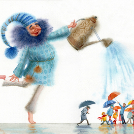 вышел дождик на прогулку