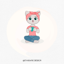 Кошка в пижаме