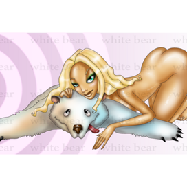 девушка и медведь