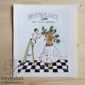 Stylish branchcut for little bush