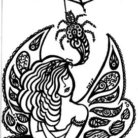 Бабочка и паук