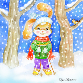 Зайка на лыжах