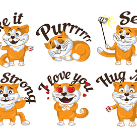 Разработка персонажа для стикеров зарубежной социальной сети