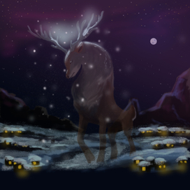 Снежный олень