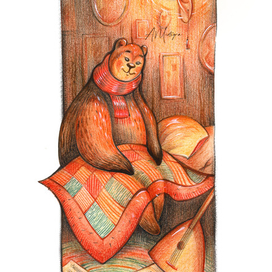 Медведь-музыкант и лоскутное одеяло