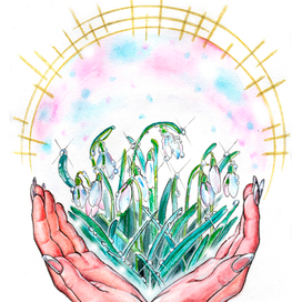 Подснежник из серии "Сохрани первоцветы"