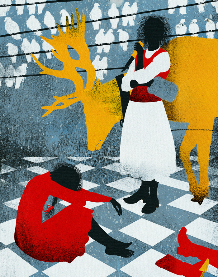 Иллюстрация - 14 к сказке Х.К. Андерсена "Снежная королева"