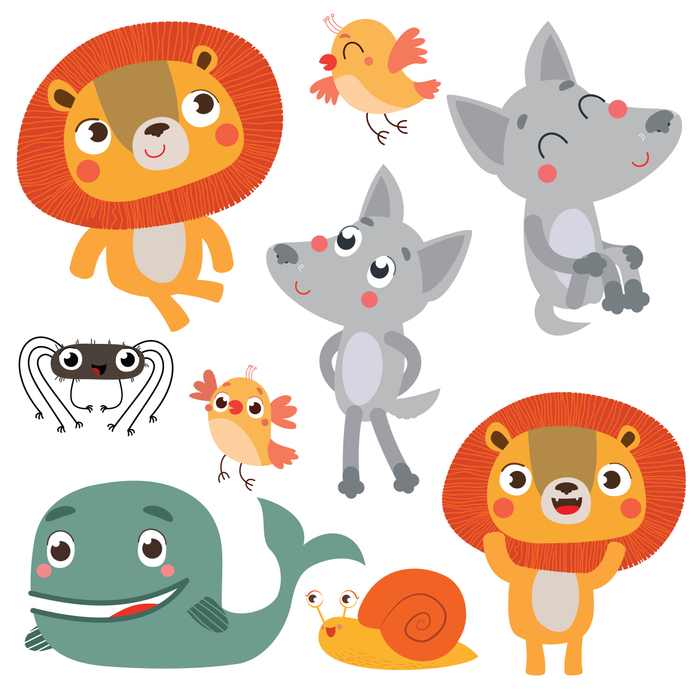 Милые животные набор.