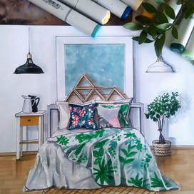 Скетч спальни