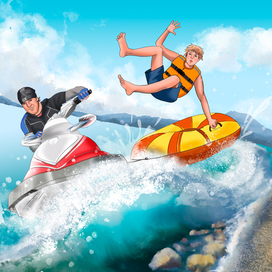 Катания на гидроцикле