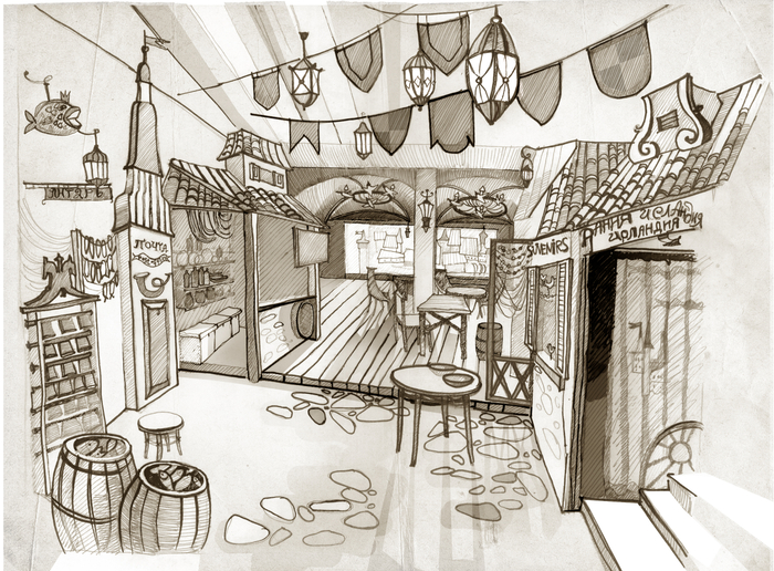 Павильон Прибалтика. Тема "Старый город"