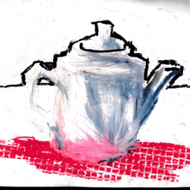 кухонные зарисовки масляной пастелью