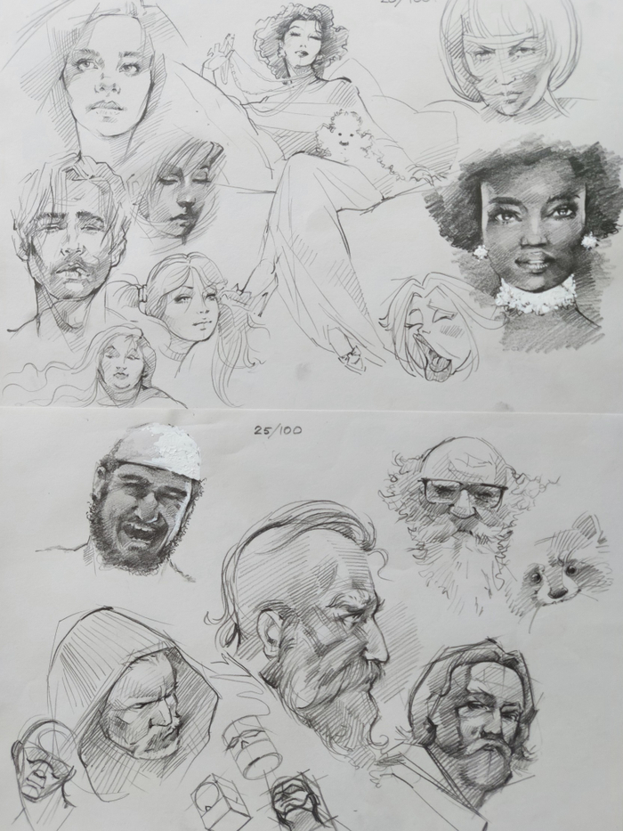 Лица. Наброски