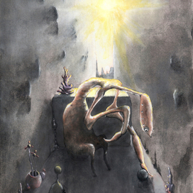 Существо грустит