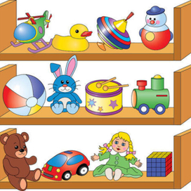 Полка с игрушками