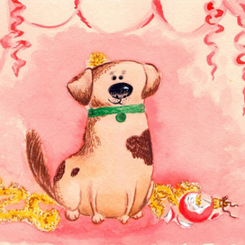 Собака и новый год