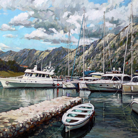 "Ветреный день с низкими облаками". Черногория. 