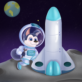 Собака на луне