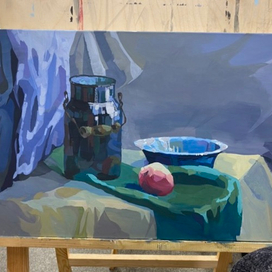 Гуашь, 2 курс колледжа, 2023г.