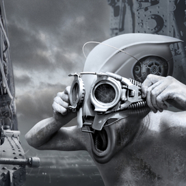 Рабочий завода после смены 2