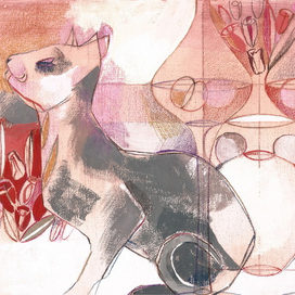 кот и натюрморт